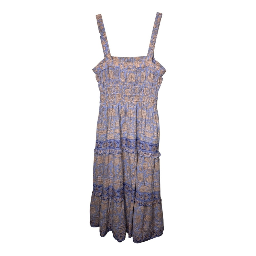 Cleobella Jolene Purple and Orange Printed Midi Dress Small - Picture 5 of 14